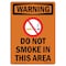Signmission OSHA WARNING Sign, Do Not Smoke In This Area W/ Symbol, 24in X 18in Decal, 18" W, 24" L, Portrait OS-WS-D-1824-V-13102 - alternate 1